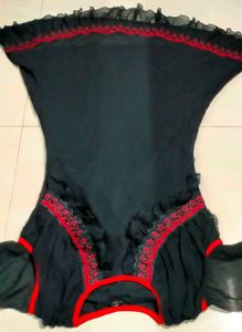 Black &amp; Red Ruffle Dress
