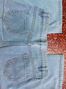 Blue wide leg jeans
