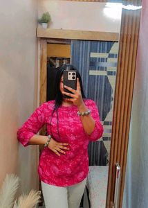Pink Floral Top