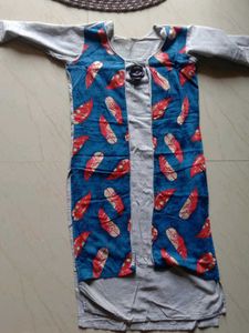 Stylish Blue & Grey Kurta
