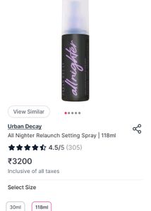 ALL Nighter Setting Spray From Urban DECAY