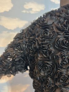 Black Rose Embellished Top