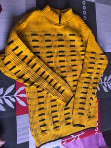 Yellow Patterned Sweater