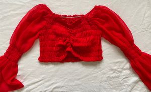 Beautiful Red Crop Top