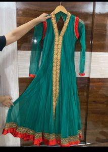 Green Heavy Anarkali Suit Women