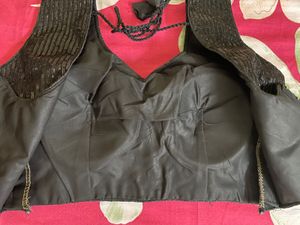 Black Sequins Blouse