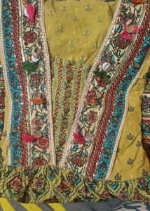 Juniper Lime Greenn Anarkali Kurta
