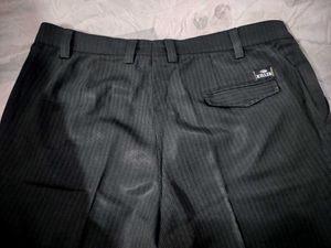 Men&#39;s Striped Grey Formal Pants