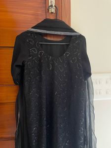 Sequins Kurta Set With Muslin Pants