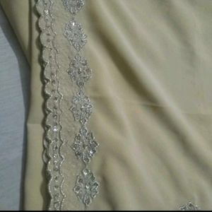 zari and pearl work Elegant Beige Salwar Suit