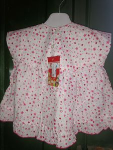 New Born Baby Pure Cotton Frock(Pink) With Panty