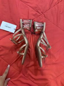 🆕 “Luna Blu” Rose Gold Block Heels