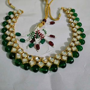 New Green Kundan Necklace