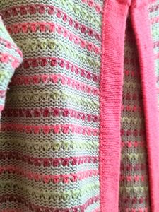 Cute Striped Open Pink Cardigan