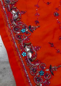 Vintage Orange Saree!