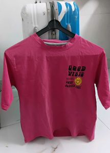 Pink Graphic Print Top