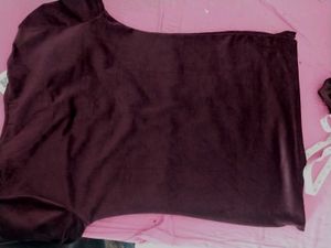 Elegant Embroidered Velvet Tunic Top