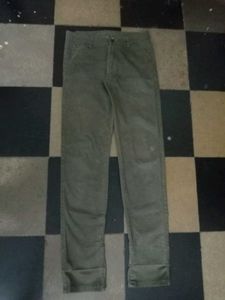 Olive Green Casual Pants