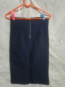 Navy Pencil Skirt
