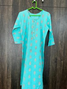 Light Sea Green Straight kurta