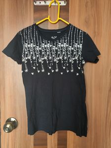 Navy Blue Printed Tshirt (Women)