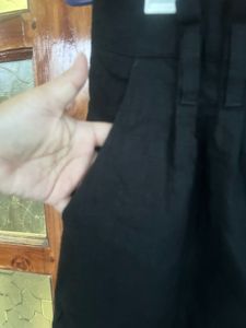 High Waist Linen Short