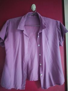 Lavender Crop Shirt