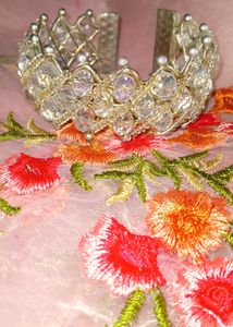 Beautiful Silver Bracelet With Crystals