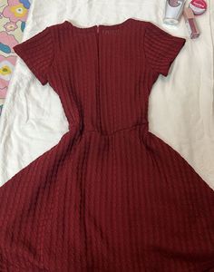 Cute Maroon Skater Dress