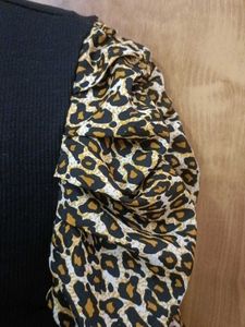 Stylish Animal Print Sleeve Top