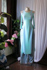 Elegant Blue &amp; Green Maxi