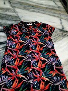 Tropical Print Dress
