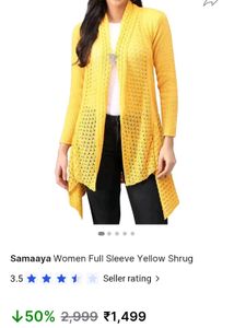Packed Women Yellow Shrug Branded 🔥🔥
