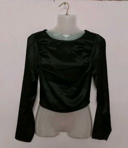NA-KD Women's Satin Crop Top