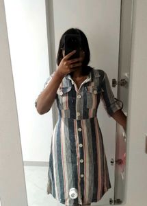 Striped Shirt Dress