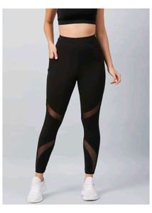 Mesh Panel gym pants