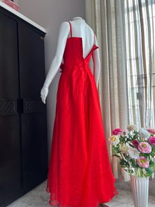 Red Organza Luxury Gown