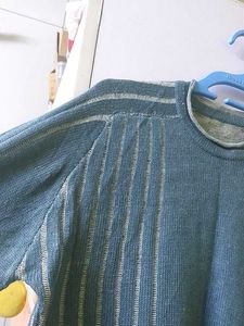 Woolen Bluish Grey Full Sleeve Sweater