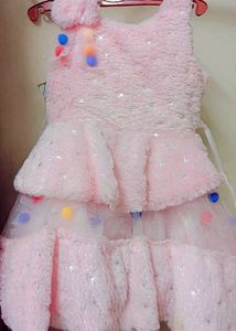 Pink Fluffy Party Dress