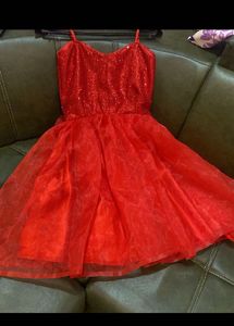 Red Sequin Party Dress