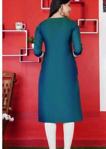 Elegant Teal Embroidered Kurta