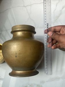 Vintage Brass Pot with Handle