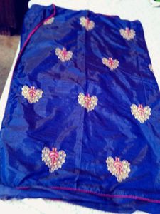 Elegant Blue silk saree with blouse