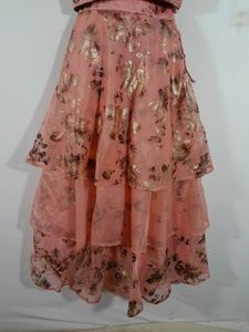Peach Printed Skirt &amp; Top (Women&#39;s)