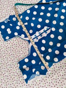Blue Polka Dot Kurta Set