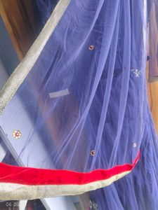 Elegant Blue Embroidered Lehenga