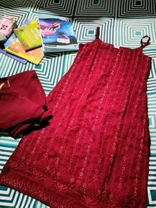 Elegant Red Kurta Set