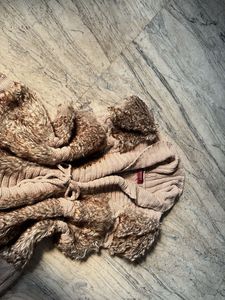 Faux Fur Trim Cardigan