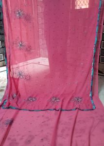 Pink Colour Saree Light Weight