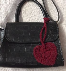 Heart Crochet Bag Charm